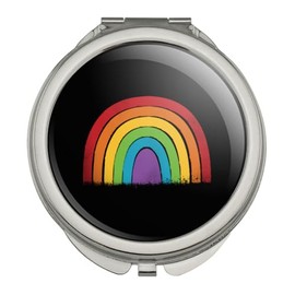 GRAPHICS & MORE Distressed Rainbow Compact Travel Purse Handbag Makeup Mirror