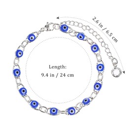 CALLARON 1pc Devil Eye Bracelet Blue Eye Bracelet Gold Bracelets for Women Bracelet for Couples Fashion Bracelets for Women Evil Eye Beaded Bracelets Wrist Bands Creative Bracelet Copper