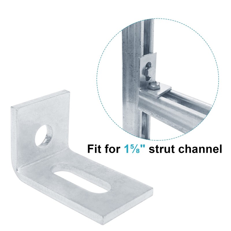 OTTFF 10 Pack L Shaped Connector for 1-5/8" Strut Channel,