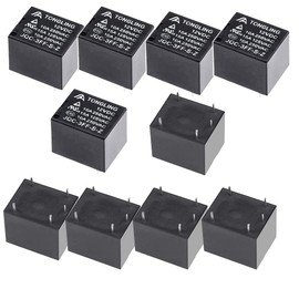 GUUZI Power Relay SPDT PCB Type DC 24 V Coil 5 Pins Mini-Power Coil Relay JQC-3F Pack of 10
