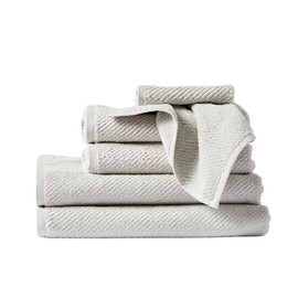 Coyuchi Air Weight Organic Towels, 6 Piece Set, Fog