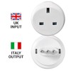 Go Travel UK to Italy Earthed Compact Travel Adaptor Convertor