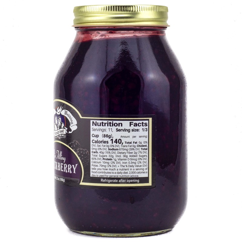 Amish Wedding Blackberry Pie Filling 32 Ounces (Pack of 3)