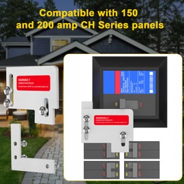 Toptozl Generator Interlock Kit Compatible with Eaton Cutler Hammer Only CH Series TAN Breaker 150 and 200 amp Panels, 1 1/2 in Spacing Between Main Branch Breaker, Professional Generator Lockout Kit