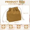 sourcing map 2 Pcs Drawstring Makeup Bag, 4.7" Canvas Cosmetic