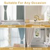 AULEEP Pearl Curtain Tiebacks, Pack of 2 Adjustable Tiebacks for