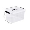 Uumitty 4 Pack 10.5 Quart Clear Storage Box, Plastic Storage