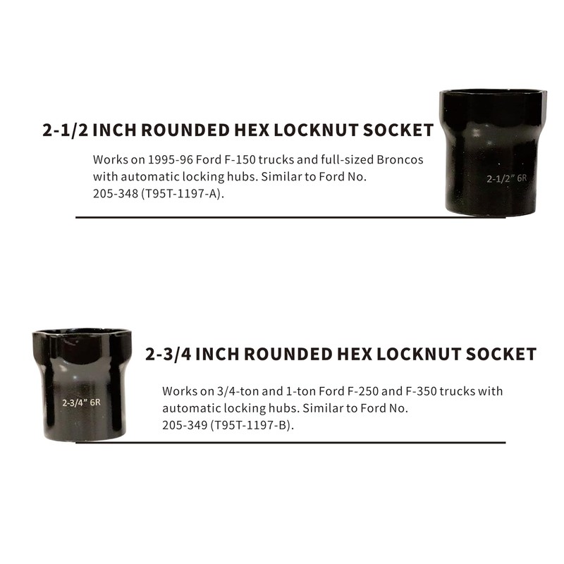 VEHIRETL Wheel Bearing Locknut Socket Set 7 Piece Wheel Bearing