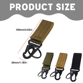 Keychain Carabiner Key Fob, Pack of 3 Key Fob Belt Clip with Carabiner Hook Key Ring for Car Keys Bottle Camping