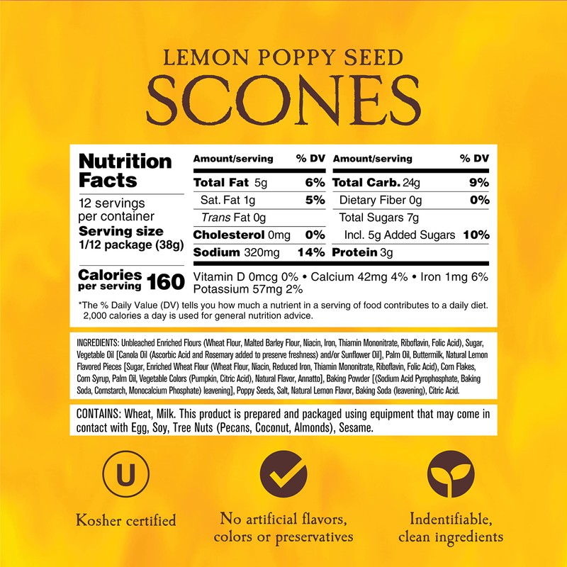 English Scone Mix, Lemon Poppyseed by Sticky Fingers Bakeries –
