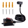 Inline Cord Switch with 10FT Cable Piggyback Plug(3-Pronged), IP67 Waterproof