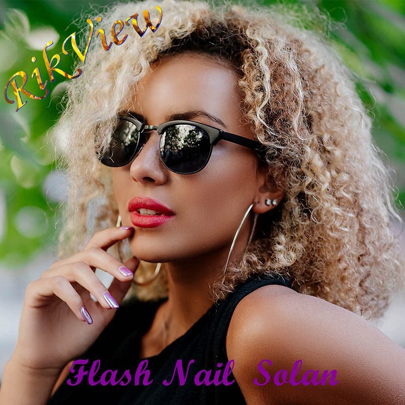 RikView Press on Nails Medium Length Pink Nails Almond Fake