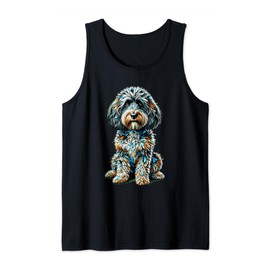 Polygon Art Cockapoo Cockerpoo Tank Top