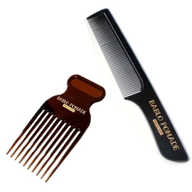 BABLO POMADE Afro Comb Set, Men's Comb, Perm, Pomade, Comb, Coarse, Barber, Perm Comb, Made in Japan