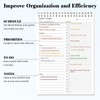 DOURA 24 Hour Daily Planner - Daily Schedule Notepad With