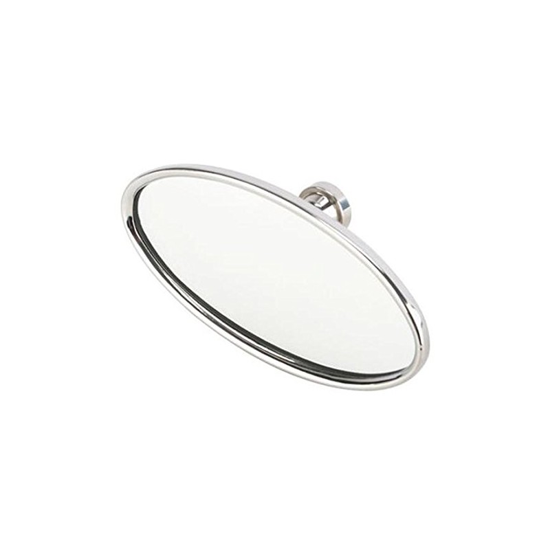 Stainless Steel Oval Interior Rear View Mirror & Glue