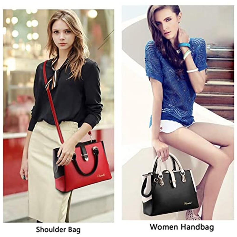 BestoU Women's Large Black Handbag, Modern Women's Handbag Large Shoulder