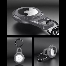 For Apple AirTags Case for Apple Air Tag Tracker Silicone Key Ring Protective Cover Gray