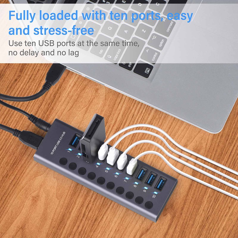 985A 10 Port USB 3.0 Hub USB Splitter Hub USB