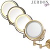 JERDON Wall-Mounted Magnifiying Makeup Mirror with Lights - Direct Wire