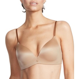 Victoria's Secret So Obsessed Wireless Push Up Bra, Padded, Plunge Neckline, Smoothing, Bras for Women, Beige (32DD)