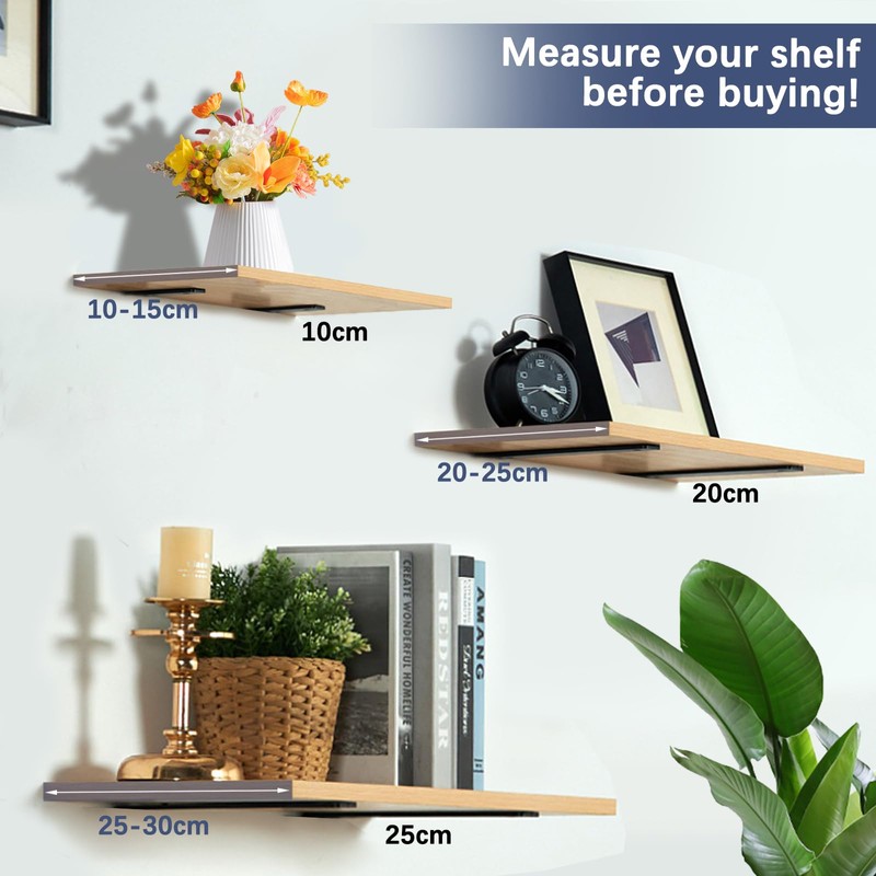 2 Piece Shelf Bracket with Screws Thickened Invisible Support Bracket