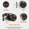 Probrico Front Door Entry Handles Lockset and Single Cylinder Deadbolt