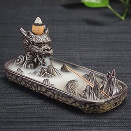 Incense Stick Holder, Ceramic Incense Holder Backflow Incense Burner for Interior Ministry Bedroom Yoga Decoration