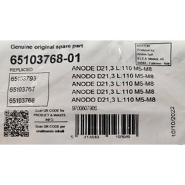 Ariston Andris RS Anode Rod (2.5, 4 & 8 Gal) - Replacement Part #65103768-01