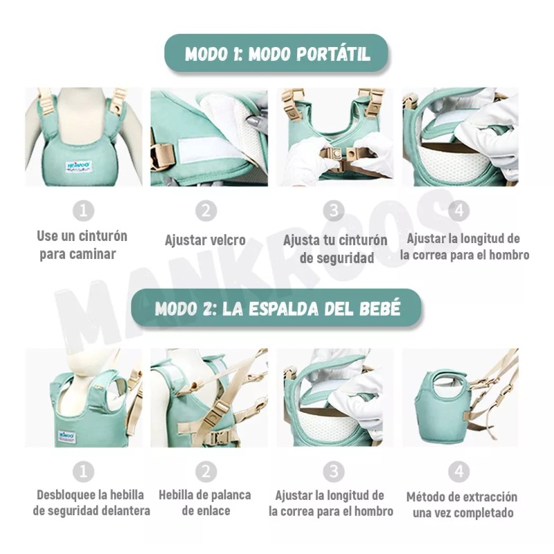 MANKRCOS Arnés De Seguridad Para Caminar Respirable Bebes 6-36 Meses