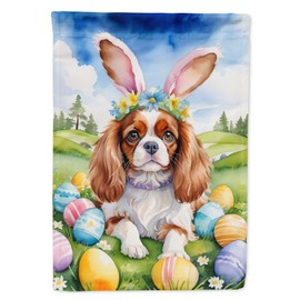 Caroline's Treasures DAC4983GF Cavalier Spaniel Easter Egg Hunt Garden Flag Mailbox Flag Decorative Yard Flag Banner Outside Patio Artwork Yard Flower Beds, Garden Size, Multicolor