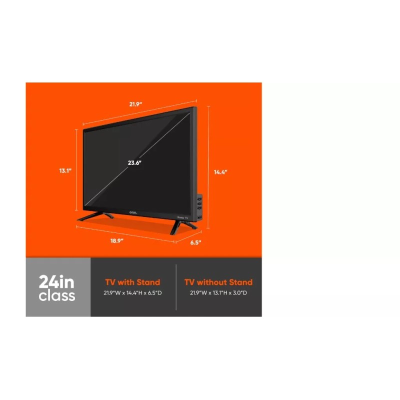 onn. 24” Class HD (720P) LED Roku Smart Television
