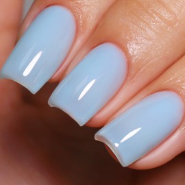 Jelly Gel Nail Polish, Bright Blue Jelly Nail Polish Gel Translucent Spring Summer Sheer Nail Gel Polish Soak off UV LED for Nail Art DIY Manicure 0.5 Fl Oz