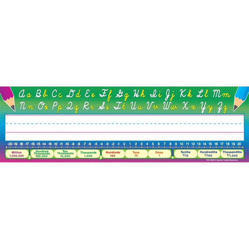 Teacher Created Resources Cursive Writing Name Plates, 36 Per Pack,