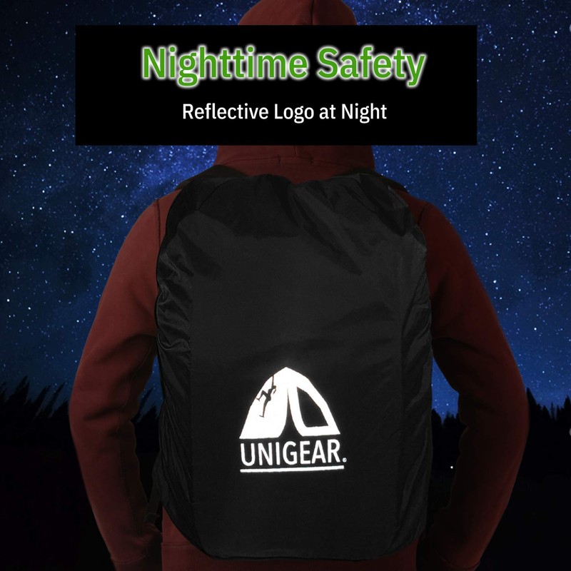 Unigear 10-90L Reflective Rainproof Backpack Cover Waterproof Dustproof Abrasion Resistant