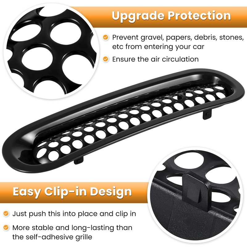 7PCS Front Grill Mesh Inserts for Jeep Wrangler JK JKU
