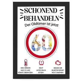 HSDSH 60th Birthday Money Gifts, Funny Gifts for 60th Birthday Woman Man, 60th Birthday Gift Packaging Treat 60, Traffic Signs Gifts for Women & Men