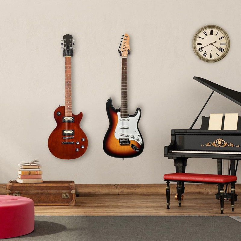 Pack of 4 Guitar Holders, Wall Mounted U-Shaped Guitar Stand,