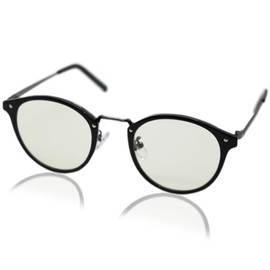 Eight Tokyo IRUV1000-HN-1104 Sunglasses Blue Light Cut Glasses Combi Boston UV Protection, black/light green