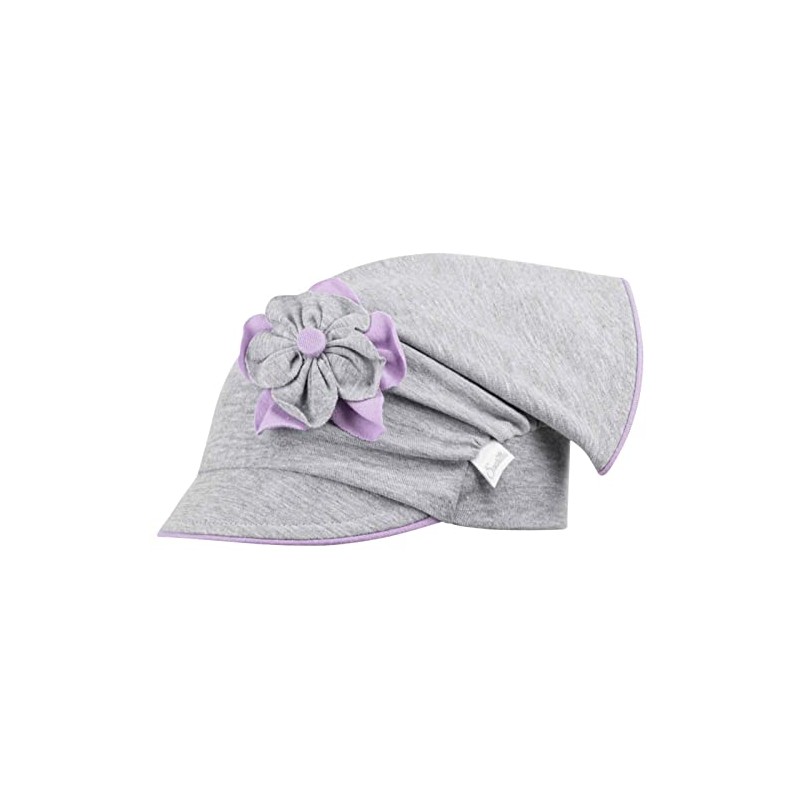 Girls' Hat Peaked Cap Headscarf Peaked Cap Summer Cotton, Grey-purple
