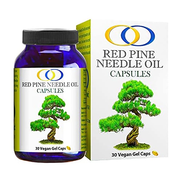 Optimally Organic Red Pine Needle Oil Caps - Health Supplement for Extreme Immune System Support - Vital Cell & DNA Support - #1 Vegan Body Cleanse for Foreign Invadors - Pinus densiflora - BioActive