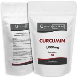 Curcumin | 8,000mg Capsules | Powerful Formula (90 Capsules)