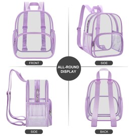 USPECLARE Clear Backpack for Stadium Events Small Clear Backpack 11.5x9.5x6 for Concert Sport Events Work Travel