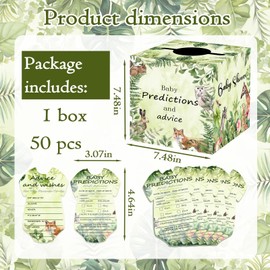 Woodland Baby Shower Activity by Printed Party, Woodland Baby Shower Decorations, Advice for New Parents Baby Shower, Set of 50 Cards, Gender Neutral Forest Animals Theme