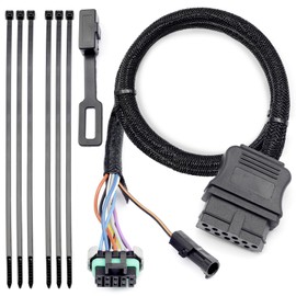 ALLCSM Upgraded 26357 22413 11 Pin Vehicle Side Light Wiring Harness with Dust Cover Replacement for Western for Fisher for Blizzard for SnowEx Plows 11-Pin Snow Plow