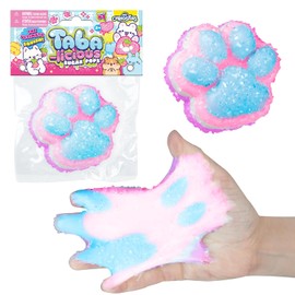 ORB Tabalicious Sugar Pops TABA Rainbow Cat Paw Squishy Toy - Purple, White, Pink, Blue Cat Paw with Sparkles - Soft Sticky TABA Squishies - Fun Squishy Stress Ball Kawaii Fidget Toys for Kids, Adults