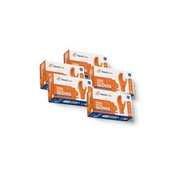 HandCare Orange 8 Mil Nitrile Disposable Gloves, Latex-Free, Diamond Textured Grip for Mechanic, Work & Cleaning Use