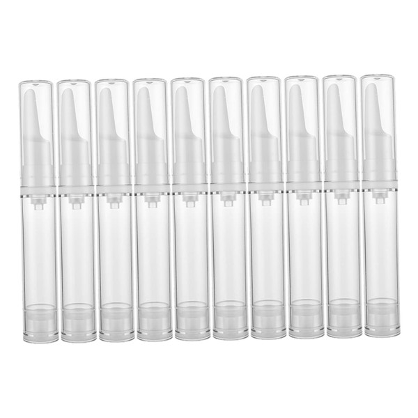 SAFIGLE 10pcs Airless Pump Bottles Refillable Vacuum Container for Eye