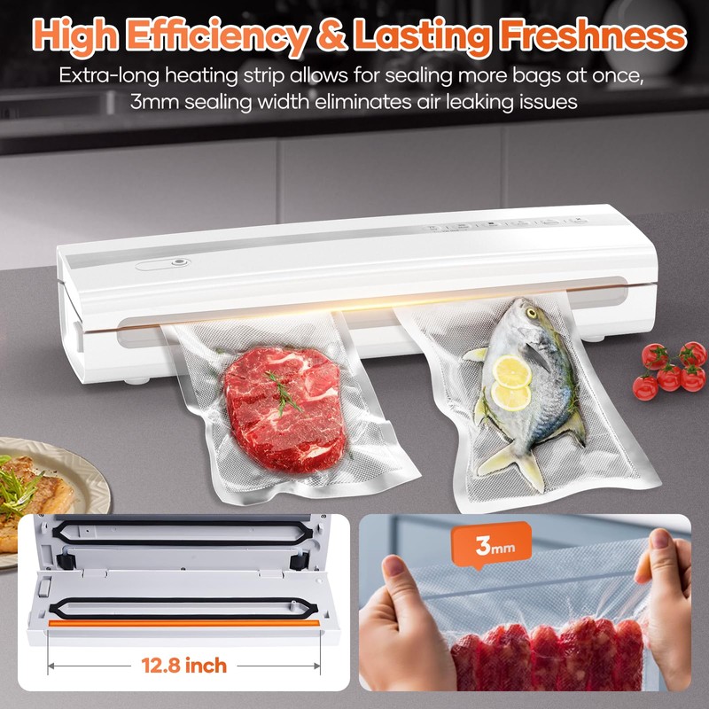 Powerful Vacuum Sealer Machine,Precision Vacuum Sealer Machine With Bag Cutter,Compact