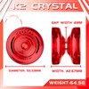 K2 Crystal Red Professional Responsive Yoyo , Dual Purpose Plastic